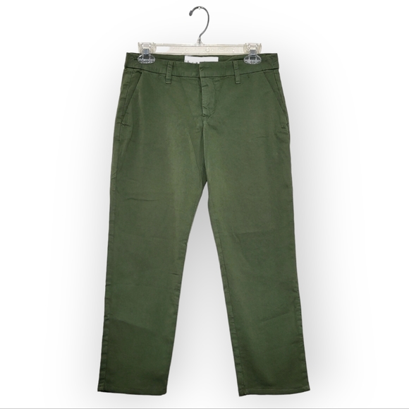 Frank & Eileen Wicklow Italian Chino Performance Twill Pants Army Green 2 - Picture 3 of 6
